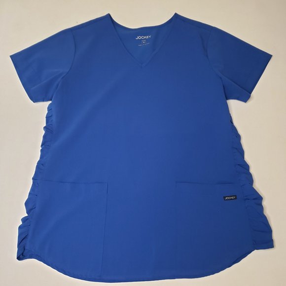 Mixed Colors Royal Blue Green Wine Scrub Top Bundle (4) Medium - Picture 4 of 9